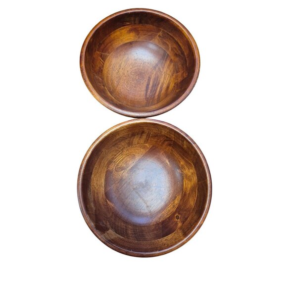 Lipper International Wooden Salad Bowl Set With Serving Forks - 4 Piece Acacia W - Picture 8 of 14